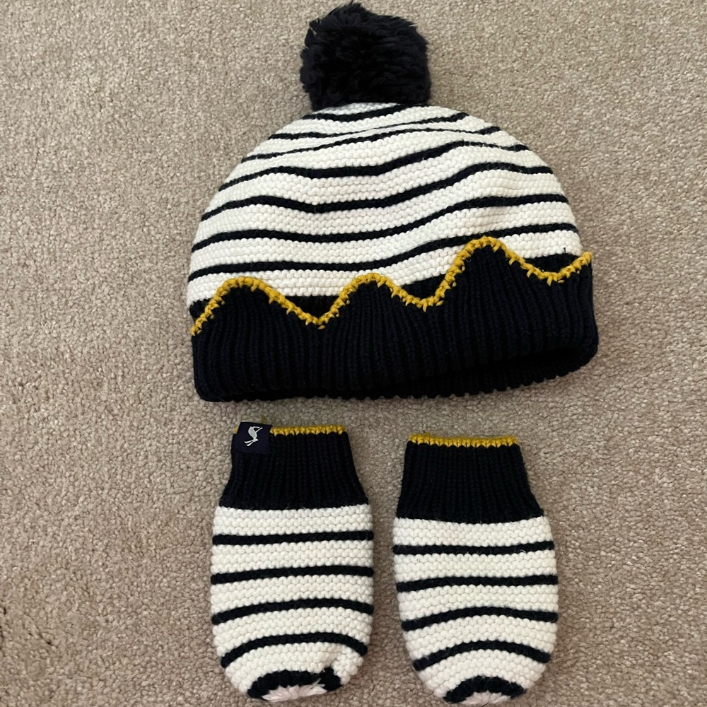 Joules baby knit hat and mittens